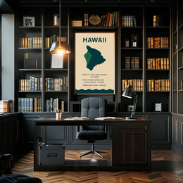 Hawaii Island Culture Modern Minimalist Poster Art