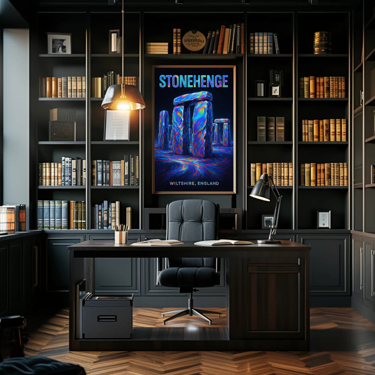 Stonehenge Psychedelic Abstract Artwork Poster