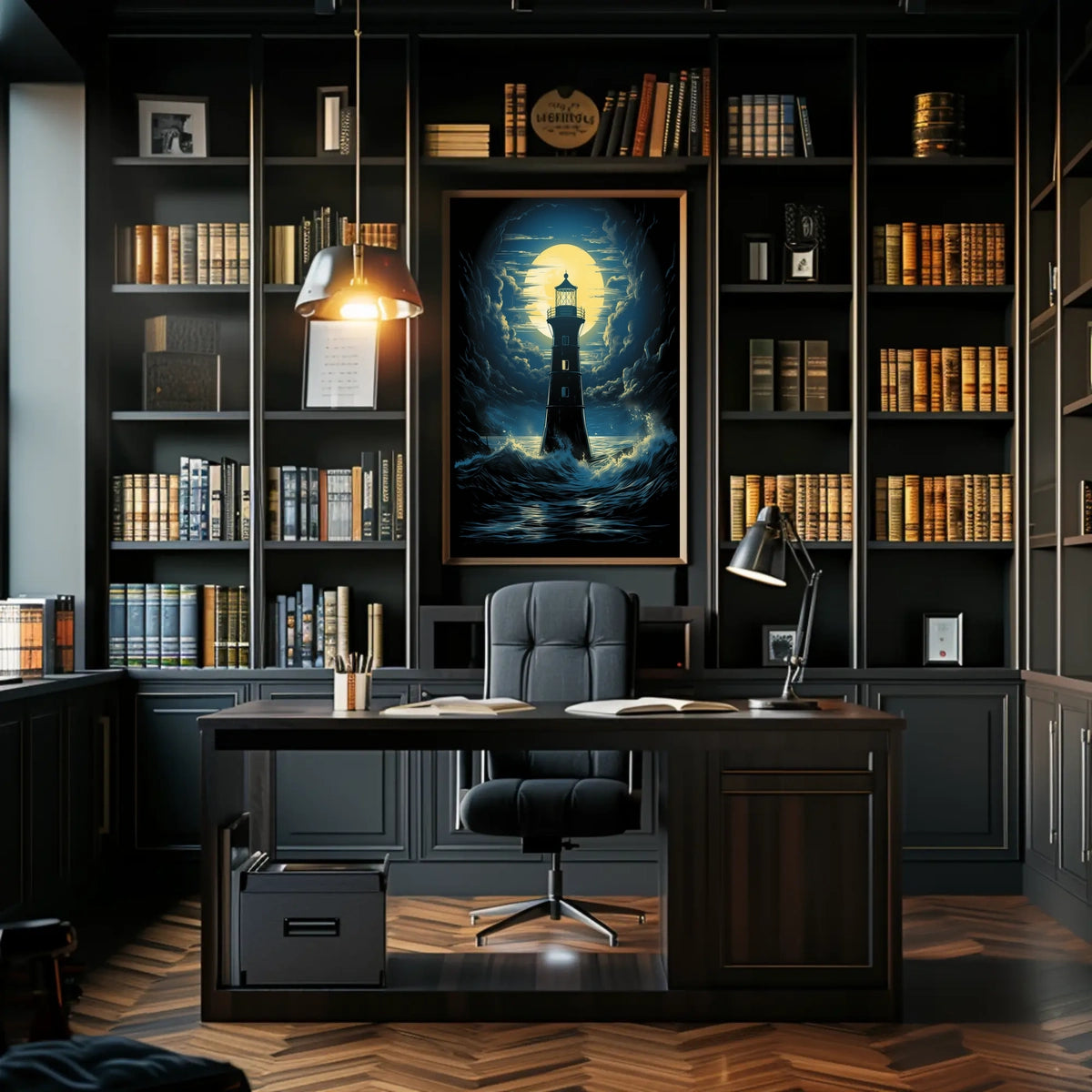 Lighthouse Resilience Surrealism Art Print: Abstract or Artistic Poster