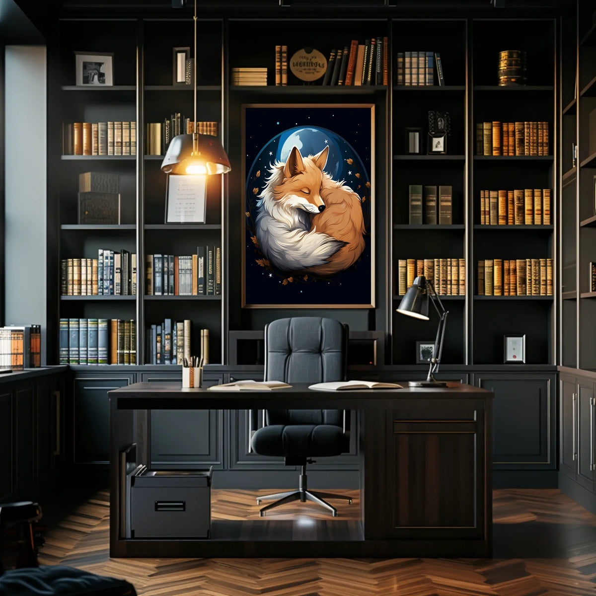 Moonlit Fox Poster