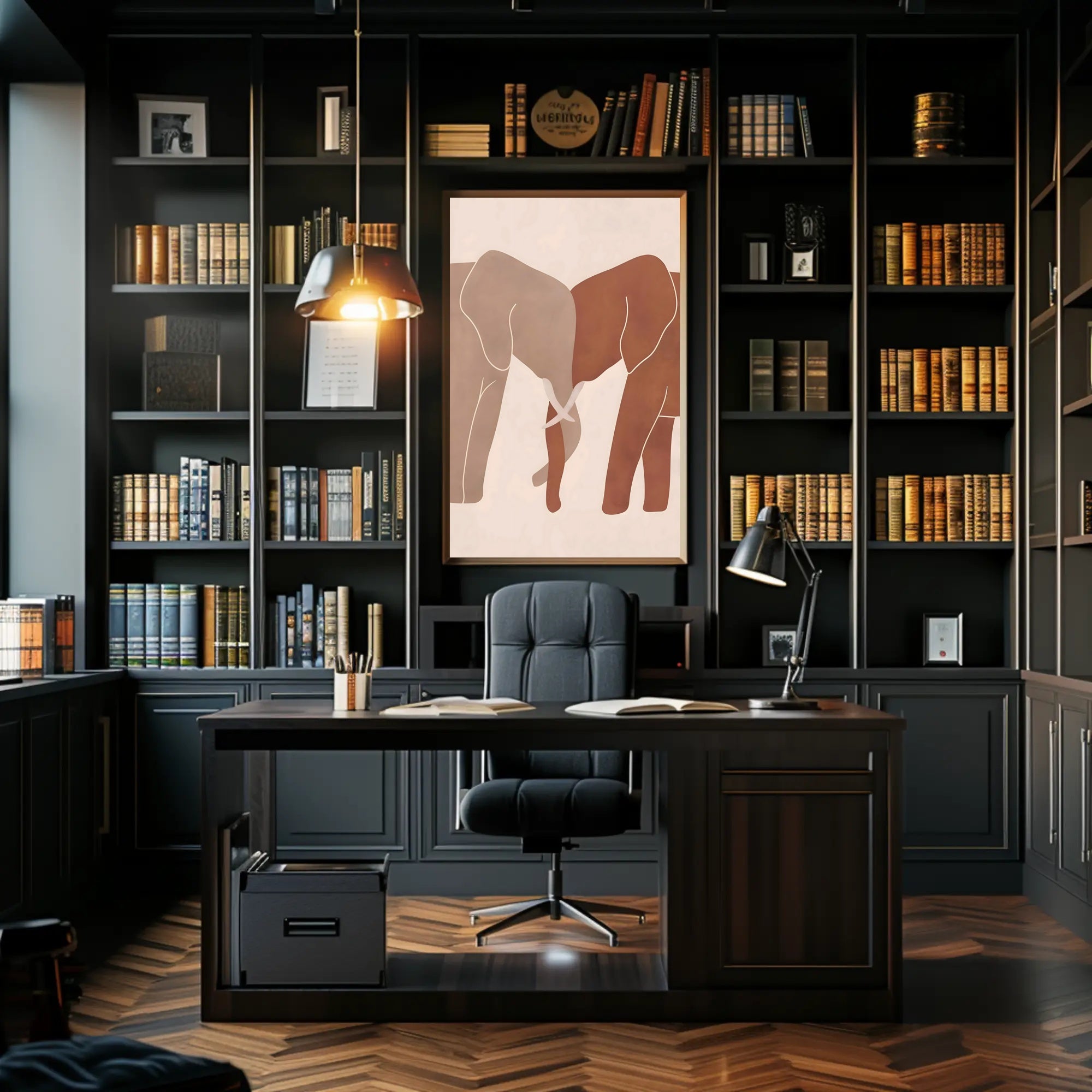 Elephants in Harmony Poster