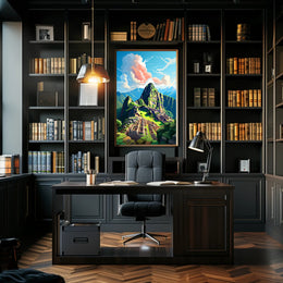 Machu Picchu A Digital Impression Poster