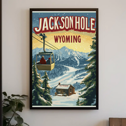 Jackson Hole Wyoming Vintage Poster