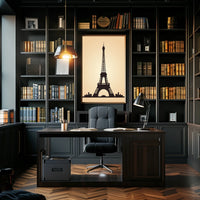 Eiffel Tower Silhouette Minimalist Travel Poster