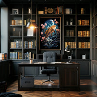 Koi Fish Moonlit Harmony Art Poster