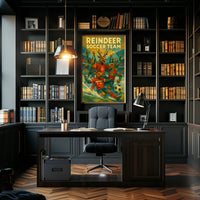 Reindeer Soccer Team Poster