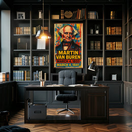 Martin Van Buren 8th President of the United States Street Art Mashup Poster