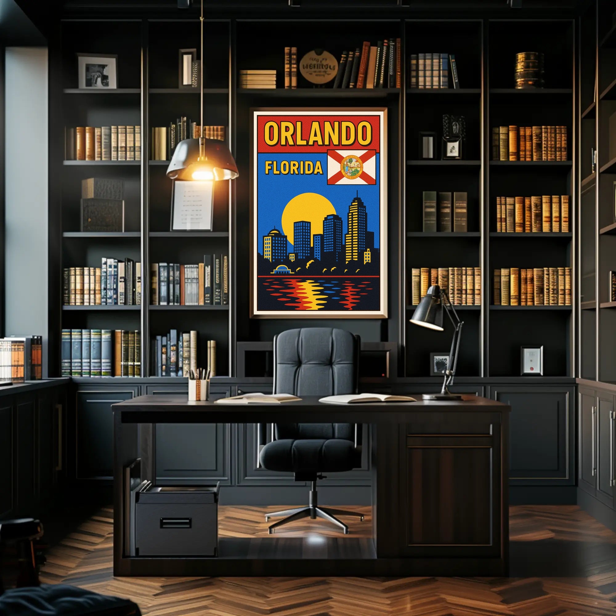 Orlando, Florida Skyline Poster PosterGoat