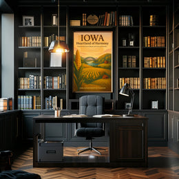 Iowa Scenic Travel Invitation - Vintage Countryside Travel Poster