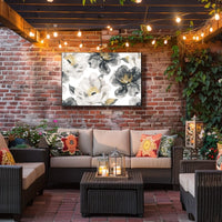 Monochrome Blooms Poster