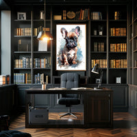 French Bulldog Watercolor Poster Wall Art