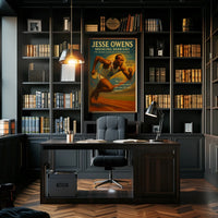 Jesse Owens Vintage Olympic Inspiration Poster Art