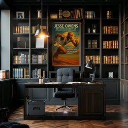 Jesse Owens Vintage Olympic Inspiration Poster Art