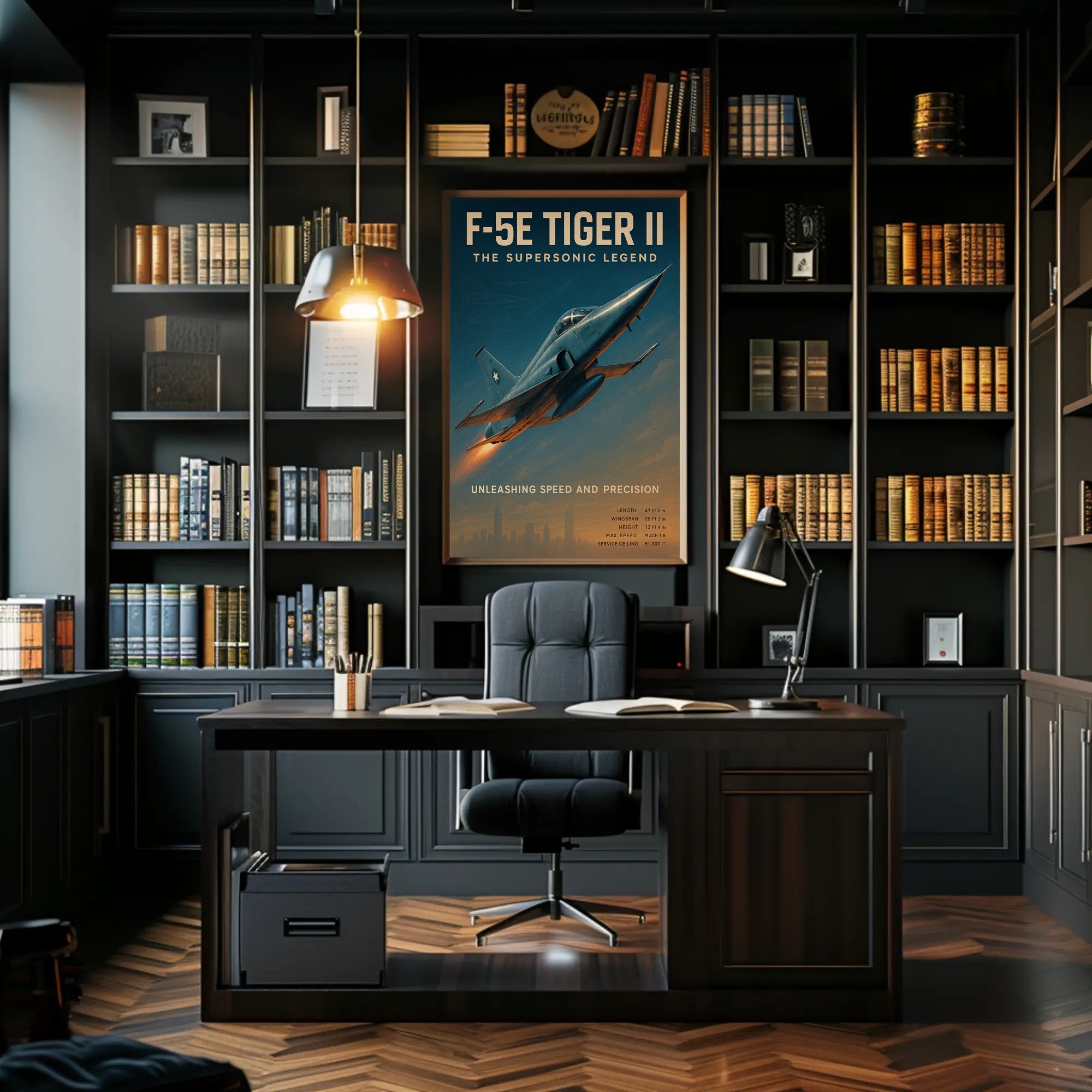 F-5E Tiger II Vintage Military Aviation Recruitment Poster
