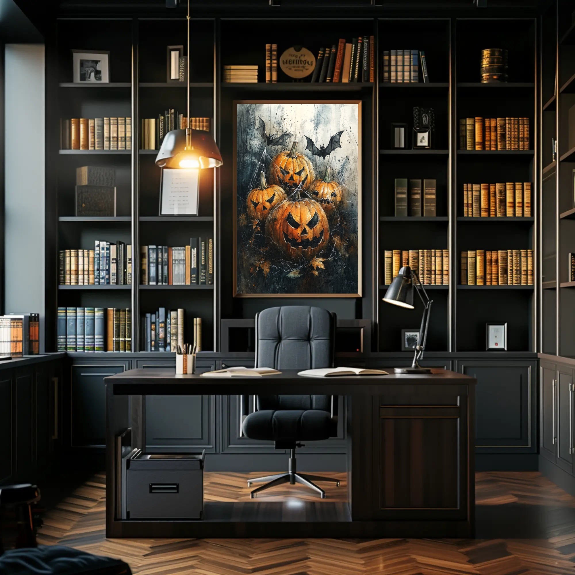 Haunted Pumpkins Poster