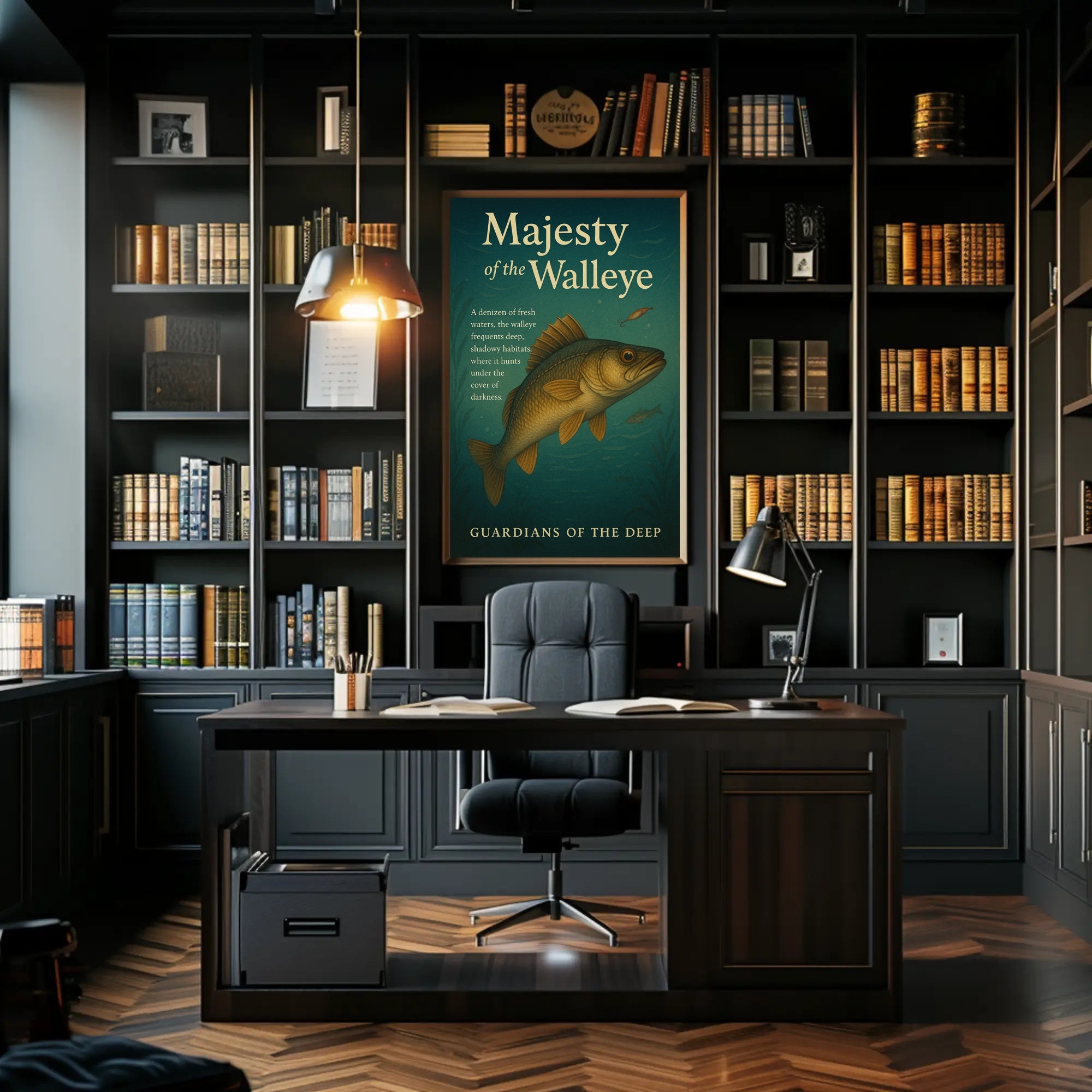 Guardians of the Deep Walleye Animal Poster
