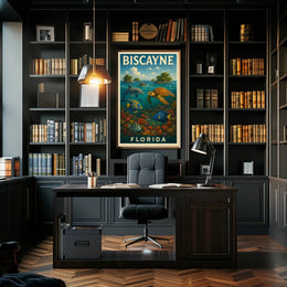 Biscayne Florida Scenic Coastal Timeless Collector Poster