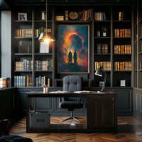 Epic Fantasy Adventure with Fiery Portal Fantasy or Mythology Poster PosterGoat