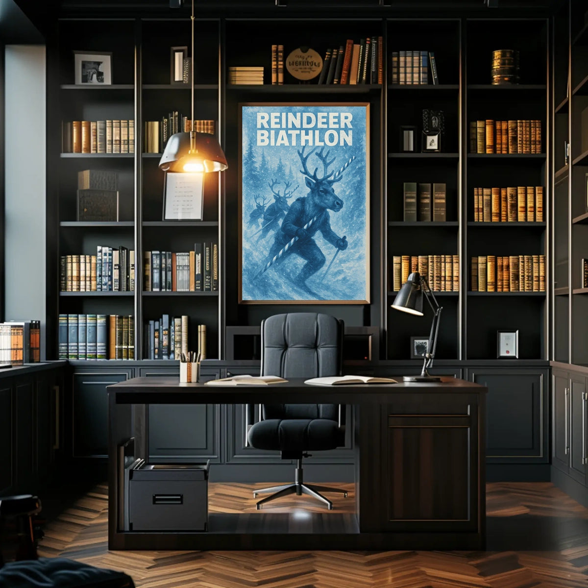 Reindeer Biathlon Poster