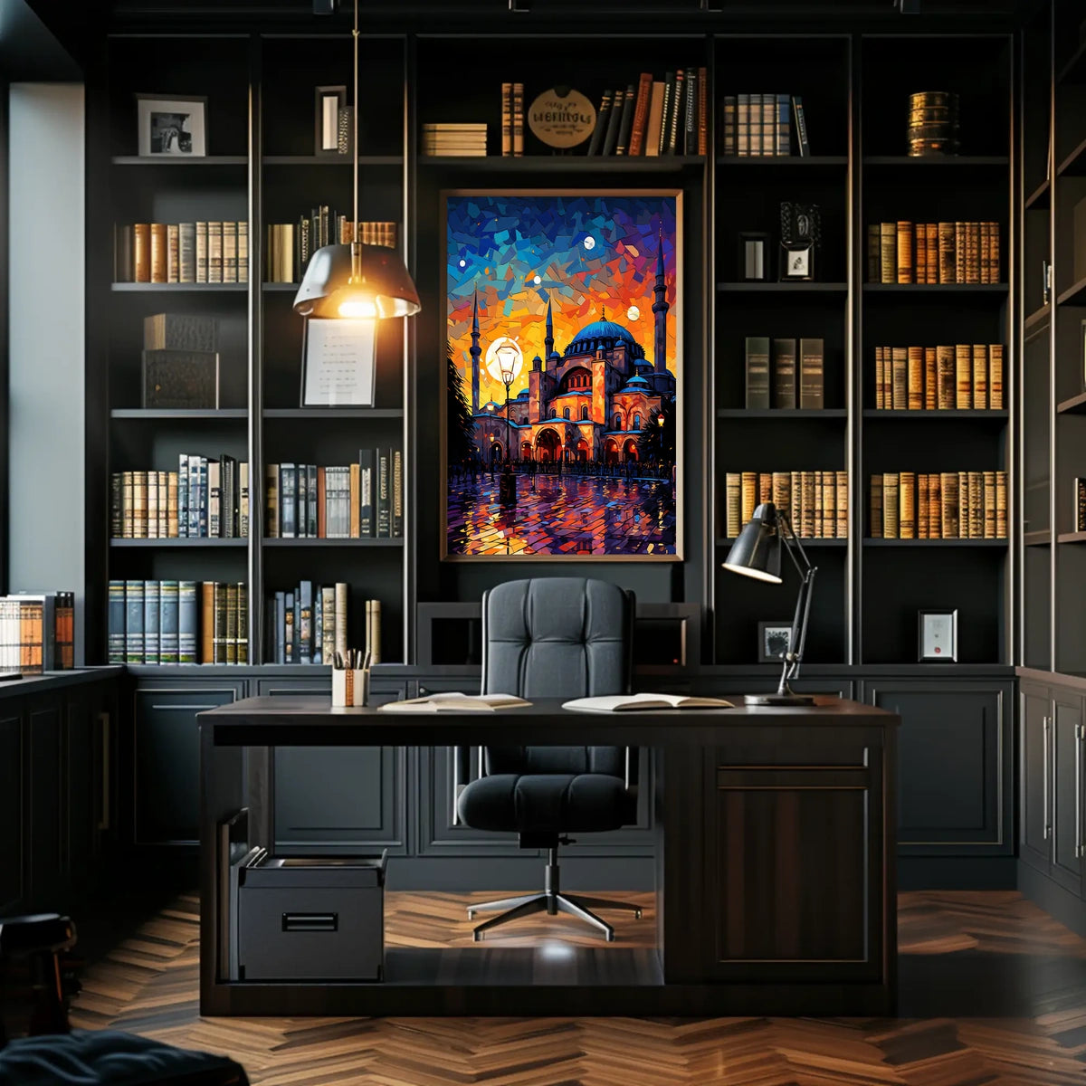 Historic Grandeur Istanbul Evening Lights Cultural or Heritage Poster