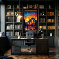 Historic Grandeur Istanbul Evening Lights Cultural or Heritage Poster