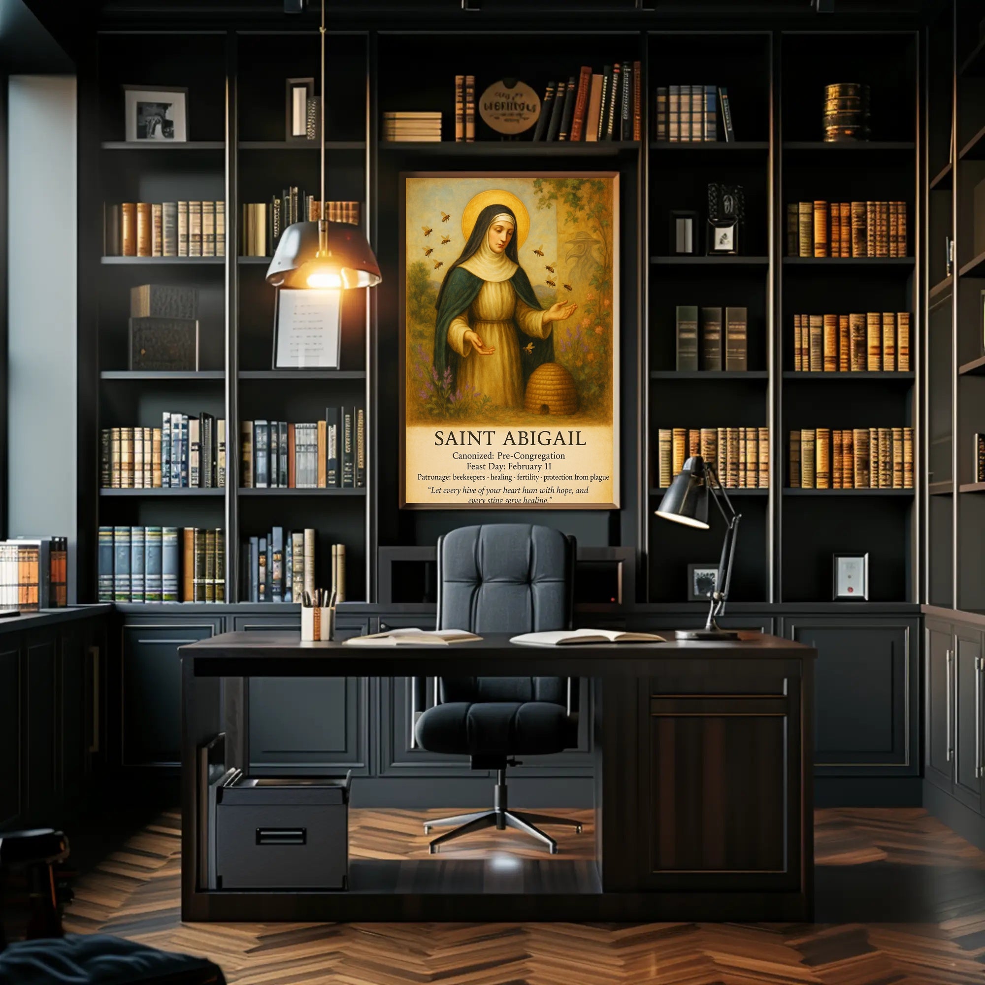 Saint Abigail Patron of Beekeepers Poster PosterGoat