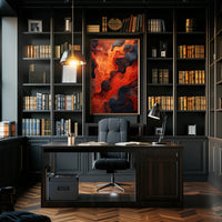 Fiery Abstract Flow Abstract Poster