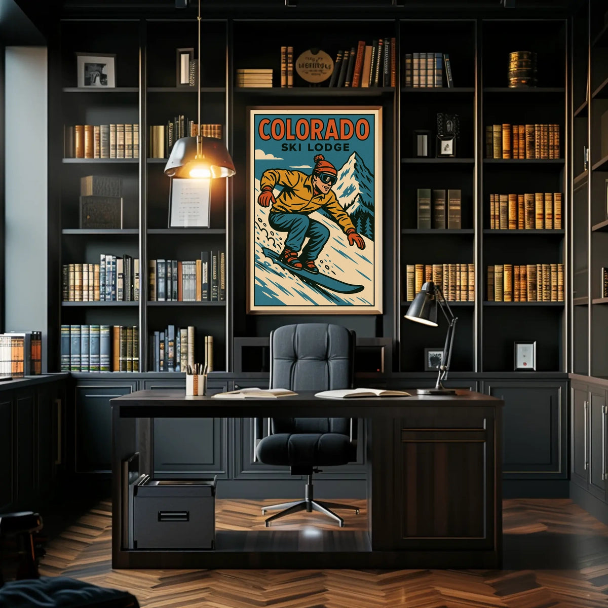 Colorado Ski Lodge Adventure Poster