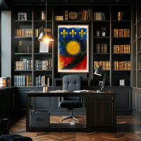 Vibrant Heraldic Design Poster