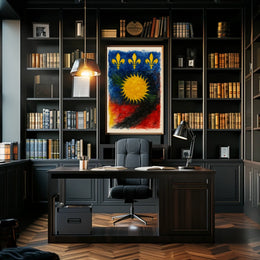 Vibrant Heraldic Design Poster