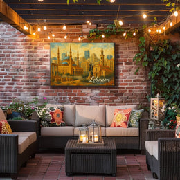 Beirut Cityscape Night View Photography Realism Poster