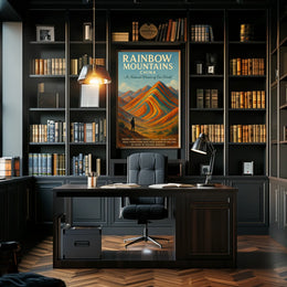 Rainbow Mountains Of China Poster