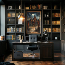 Haunted Mansion Under The Moonlight Poster