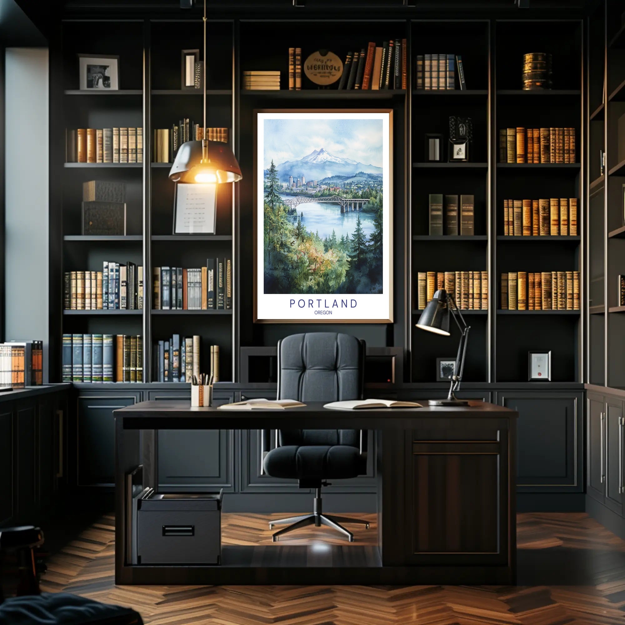 Portland Scenic View Poster PosterGoat