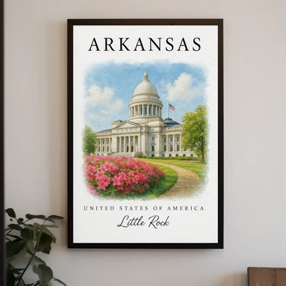 Arkansas, Little Rock Signature Series Vintage Travel Poster