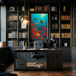 Marine Life Underwater Scene Fish Poster