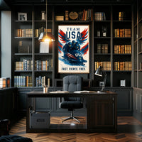 Team USA Bobsled Poster