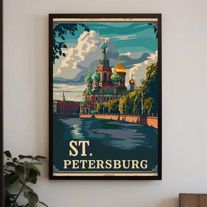 St. Petersburg Vintage Poster - Russian Architecture