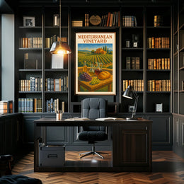 Mediterranean Vineyard Poster