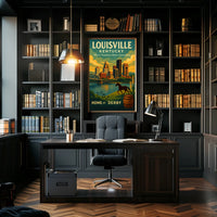Louisville Derby Iconic Skyline Heritage Travel Souvenir Culture Wall Art Timeless Poster