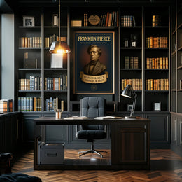 Franklin Pierce vintage presidential portrait poster PosterGoat