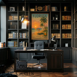 Florida Sunset: Vintage Travel Poster