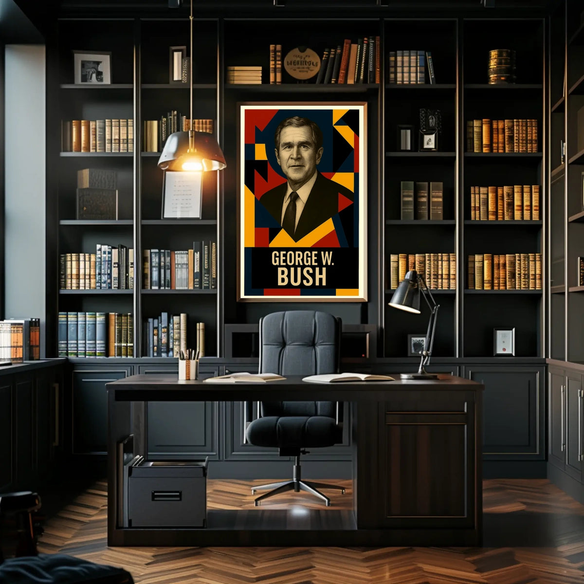 George W. Bush 43rd President of the United States Abstract Pop Poster