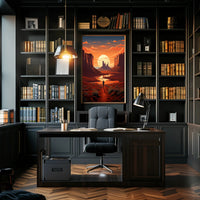 Desert Wanderer At Sunset Poster PosterGoat