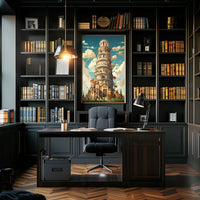 The Whimsical Tower Of Pisa Poster PosterGoat