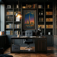 Dubai Skyline Vintage Architecture Modernity Poster