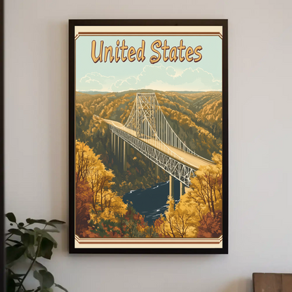 United States Scenic Bridge Poster
