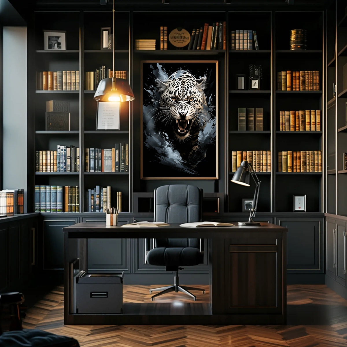 Leopard Roar: Bold Wildlife Art Poster Print