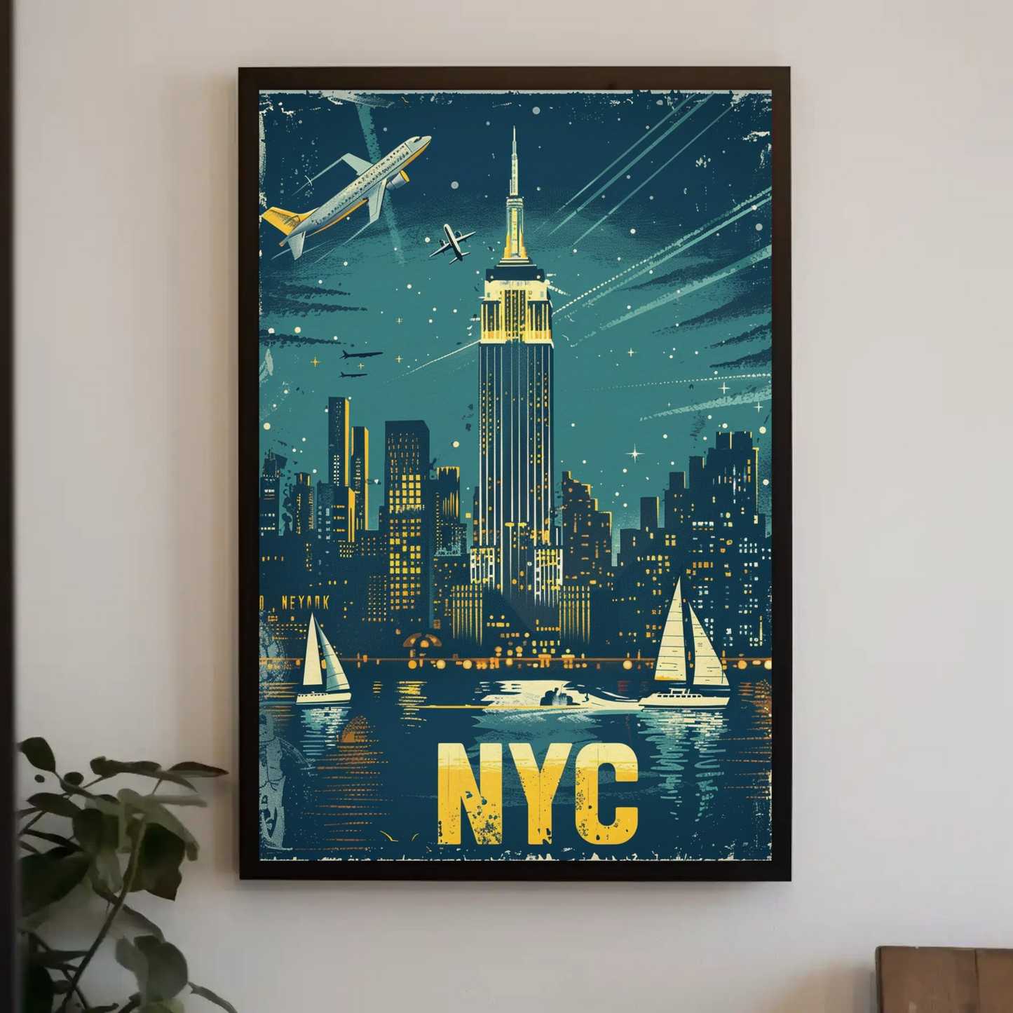 Vintage Poster NYC Nightscape