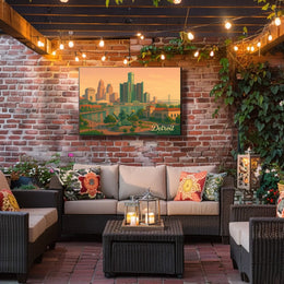 Urban Wanderlust Detroit Skyline Photography Realism Poster